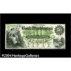 Washington, DC- Bank of Washington $50 1855 G24a Three Washington, NC- Bank of Washington
