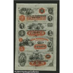 Washington, NC- Bank of Washington $3-4-5-10 G4a-G8a-G1 Washington, NC- Bank of Washington