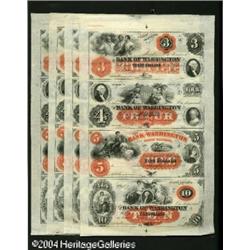 Washington, NC- Bank of Washington $3-4-5-10 G4a-G8a-G1 Washington, NC- Bank of Washington