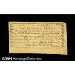 Choctaw City, IT- Choctaw Auditors Warrant $45 Oct. Choctaw City, IT- Choctaw Auditors Warrant