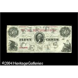Dixon, PA- W.H. Richmond 50¢ Hoober UNL RA very sca Dixon, PA- W.H. Richmond