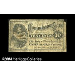 Pittsburgh, PA- Kinder Blair 10¢A very scarce piece of Pittsburgh, PA- Kinder Blair