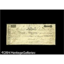 Richmond, VA- Bank of Virginia $20 May 4, 1808 Haxby UN Richmond, VA- Bank of Virginia