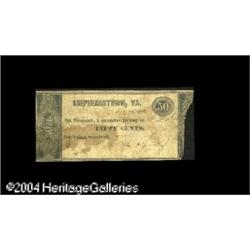 Shepherdstown, VA- John T. Cookus 50¢ July 26, 1837 Jon Shepherdstown, VA- John T. Cookus