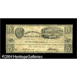 Wheeling, VA- Merchants & Mechanics Bank $5 Sept. 5, 18 Wheeling, VA- Merchants & Mechanics Bank