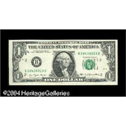 Fr. 1909-B $1 1977 Federal Reserve Note. Choice Crisp U Fr. 1909-B $1 1977 Federal Reserve Note. Cho