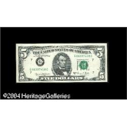 Fr. 1972-G $5 1969C Federal Reserve Note. Gem Crisp Unc Fr. 1972-G $5 1969C Federal Reserve Note. Ge