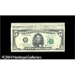 Fr. 1979-A $5 1988 Federal Reserve Notes. Gem Crisp U Fr. 1979-A $5 1988 Federal Reserve Notes. Gem 