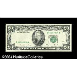 Fr. 2075-B $20 1985 Federal Reserve Note. Gem Crisp U Fr. 2075-B $20 1985 Federal Reserve Note. Gem 