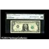 Image 1 : Fr. 1926-B $1 2001 Federal Reserve Note. CGA Gem Unci Fr. 1926-B $1 2001 Federal Reserve Note. CGA G