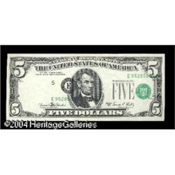 Fr. 1972-E $5 1969C Federal Reserve Note. Gem Crisp U Fr. 1972-E $5 1969C Federal Reserve Note. Gem 