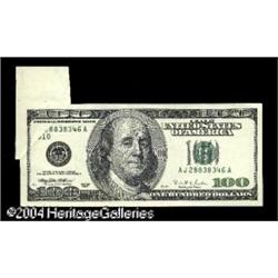 Fr. 2175-J $100 1996 Federal Reserve Note. Choice Cri Fr. 2175-J $100 1996 Federal Reserve Note. Cho