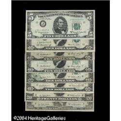 A Group of Offsets & Ink Smears$5 1963A FRN AU. Ink sme A Group of Offsets & Ink Smears