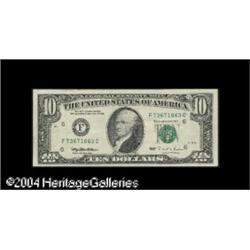 Fr. 2033-F $10 1995 Federal Reserve Note. Extremely F Fr. 2033-F $10 1995 Federal Reserve Note. Extr