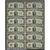 Image 1 : Fr. 1507 $2 1928F Legal Tender Notes. Uncut Sheet of Fr. 1507 $2 1928F Legal Tender Notes. Uncut She