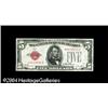 Image 1 : Fr. 1525* $5 1928 Legal Tender Note. Choice Crisp Unc Fr. 1525* $5 1928 Legal Tender Note. Choice Cr