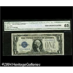 Fr. 1602 $1 1928B Silver Certificates. Three Consecutiv Fr. 1602 $1 1928B Silver Certificate. CGA Ge