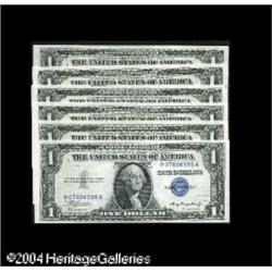 Fr. 1607 $1 1935 Silver Certificates. Half Cut Sheet Fr. 1607 $1 1935 Silver Certificates. Half Cut 