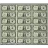 Image 1 : Fr. 1614 $1 1935E Silver Certificates. Uncut Sheet of 1 Fr. 1614 $1 1935E Silver Certificates. Uncut
