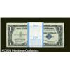 Image 1 : Fr. 1619* $1 1957 Silver Certificates. Original Pack of Fr. 1619 $1 1957 Silver Certificates. Origin