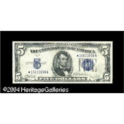 Fr. 1653* $5 1934C Silver Certificate. Choice Crisp U Fr. 1653* $5 1934C Silver Certificate. Choice 