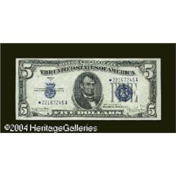Fr. 1654* $5 1934D Silver Certificate. Choice About Unc Fr. 1654 $5 1934D* Silver Certificate. Gem C