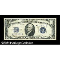 Fr. 1703* $10 1934B Silver Certificate. Very Fine-Ext Fr. 1703* $10 1934B Silver Certificate. Very F