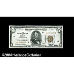 Boston and Atlanta $5 FRBNs.Fr. 1850-A $5 1929 Federal Boston and Atlanta $5 FRBNs.