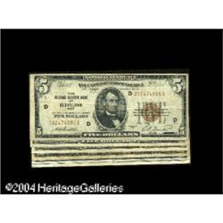 Passel of FRBNs.Fr. 1850-D $5 1929 Federal Reserve Bank Passel of FRBNs.