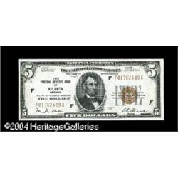 Fr. 1850-F $5 1929 Federal Reserve Bank Note. Choice Ab Fr. 1850-F $5 1929 Federal Reserve Bank Note