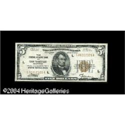 1929 $5 Federal Reserve Bank Note, Fr-1850-L, VG. This Fr. 1850-L $5 1929 Federal Reserve Bank Note.
