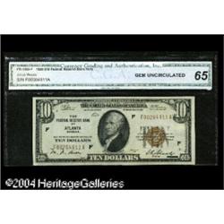 Fr. 1860-F $10 1929 Federal Reserve Bank Note. CGA Gem Fr. 1860-F $10 1929 Federal Reserve Bank Note