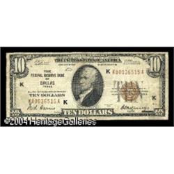 Fr. 1860-K $10 1929 Federal Reserve Bank Note. Very F Fr. 1860-K $10 1929 Federal Reserve Bank Note.