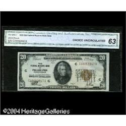 Fr. 1870-G $20 1929 Federal Reserve Bank Note. Gem Cris Fr. 1870-G $20 1929 Federal Reserve Bank Not
