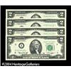 Image 1 : Fr. 1935-I* $2 1976 Federal Reserve Notes. Four Conse Fr. 1935-I* $2 1976 Federal Reserve Notes. Fou