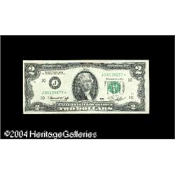 Fr. 1935-J* $2 1976 Federal Reserve Note. Gem Crisp Unc Fr. 1935-J* $2 1976 Federal Reserve Note. Ch