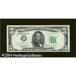 Fr. 1966-G* $5 1950-E Federal Reserve Note. Superb Gem Fr. 1966-G* $5 1950-E Federal Reserve Note. G