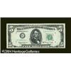 Image 1 : Fr. 1966-G* $5 1950-E Federal Reserve Note. Superb Gem Fr. 1966-G* $5 1950-E Federal Reserve Note. G