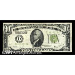 Fr. 2003-D $10 1928C Federal Reserve Note. Fine-Very Fr. 2003-D $10 1928C Federal Reserve Note. Fine