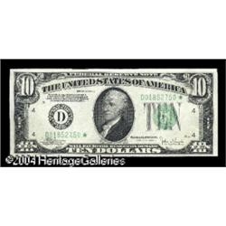 Fr. 2008-D* $10 1934C Federal Reserve Note. Gem Crisp U Fr. 2008-D* $10 1934C Federal Reserve Note. 