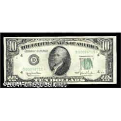 Fr. 2010-D* $10 1950 Federal Reserve Note. Gem Crisp Fr. 2010-D* $10 1950 Federal Reserve Note. Gem 