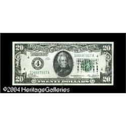 Fr. 2050-D $20 1928 Federal Reserve Note. Gem Crisp U Fr. 2050-D $20 1928 Federal Reserve Note. Gem 