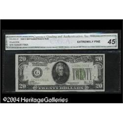 Fr. 2053-G $20 Light Green Seal 1928-C Federal Reserve Fr. 2053-G $20 1928C Federal Reserve Note. CG