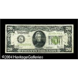 Fr. 2053-G $20 1928-C Federal Reserve Note. Fine-Very Fr. 2053-G $20 1928-C Federal Reserve Note. Fi
