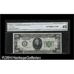 Fr. 2053-L $20 1928C Federal Reserve Note. Very Good.A Fr. 2053-L $20 1928C Federal Reserve Note. CG