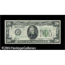 Fr. 2054-D* $20 1934 Mule Federal Reserve Note. Extre Fr. 2054-D* $20 1934 Mule Federal Reserve Note