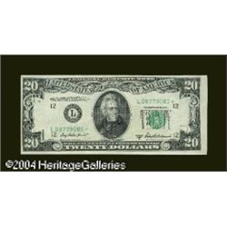 1950-B $20 Federal Reserve Note, Fr-2061-L*, Choice-Gem Fr. 2061-L* $20 1950B Federal Reserve Note. 