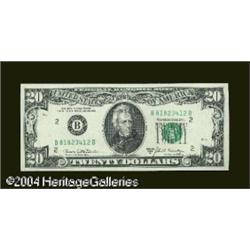 Fr. 2069-B $20 1969-B Federal Reserve Note. Gem Crisp U Fr. 2069-B $20 1969B Federal Reserve Note. G