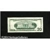 Image 2 : Fr. 2087-B $20 2001 Federal Reserve Note. Gem Crisp U Fr. 2087-B $20 2001 Federal Reserve Note. Gem 