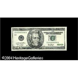 Fr. 2087-B $20 2001 Federal Reserve Note. Gem Crisp U Fr. 2087-B $20 2001 Federal Reserve Note. Gem 